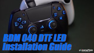 How to Install eXtremeRate DTF LED Kit on PS5 Controller BDM040 Model [upl. by Arbmahs]