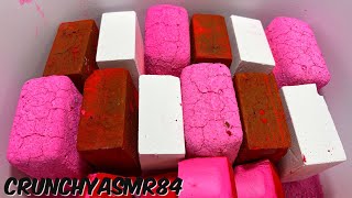 Neon Pink Dyed Pasted amp Plain Blocks  Oddly Satisfying  ASMR  Sleep Aid [upl. by Warring]