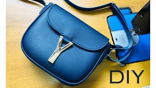 Simple and Stylish Y crossbody bag tutorial  pvc leather bag for women mjeasycraft [upl. by Jarvey]