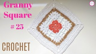 CROCHET GRANNY SQUARE  25 [upl. by Oicaro]