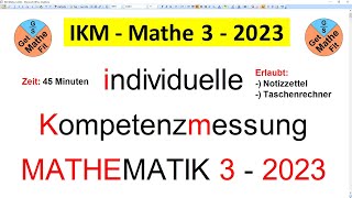 Mathematik 3  IKM Testung  2023  27 Aufgaben [upl. by Annelak]