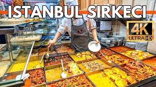 ISTANBUL TURKEY 2024 HEAVEN OF TURKISH DELICIOUS STREET FOODS SIRKECI 4K WALKING TOUR [upl. by Krall]