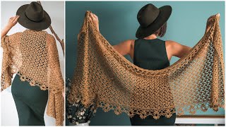 Easy StepbyStep Instructions to Crochet the Elegant Sweet Pea Shawl [upl. by Ettennaej380]