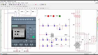 ARRANQUE DE UN MOTOR TRIFÁSICO  PROGRAMACIÓN LADDER EN CADE SIMU [upl. by Oniuqa428]