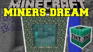 Minecraft MINERS DREAM DIMENSION WITH TONS OF ORES ITEMS amp MORE Mod Showcase [upl. by Fridell]