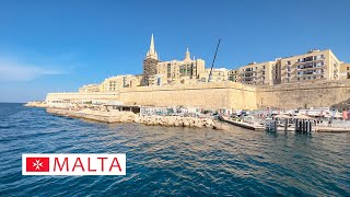 Malta A Seafaring Journey from the city of Sliema to Valletta [upl. by Sydney]