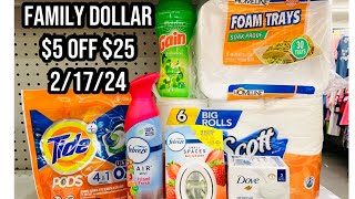 Family Dollar Couponing 5 off 25  ALL DIGITAL COUPONS  February 17 2024 [upl. by Enirbas]