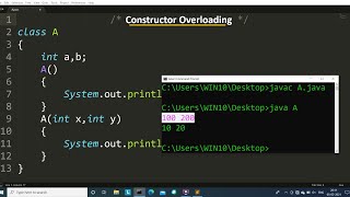 Constructor Overloading in Java  Learn Coding [upl. by Naoj]