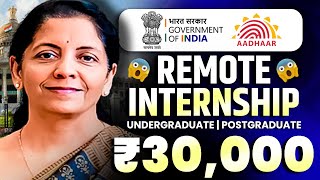 Aadhar UIDAI Internship 2024  Govt Internship 2024  Free Internship for Students  Part Time Work [upl. by Finkelstein]