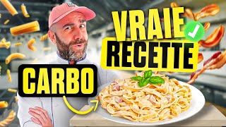 La vraie recette de Carbonara 🧐 [upl. by Ixela]