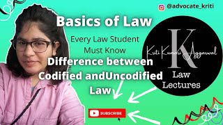 Difference between codified and uncodified law [upl. by Timmie136]