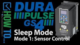 GS4 VFD Sleep Mode 1  Sensor Controlled from AutomationDirect [upl. by Felten]