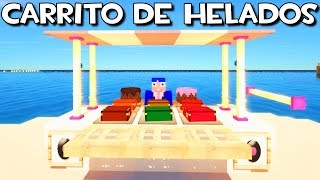 COMO HACER UN CARRITO DE HELADOS EN MINECRAFT🍨TUTORIAL FÁCIL [upl. by Llerrot]