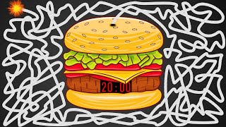 20 Minute Timer Bomb BURGER 🍔 [upl. by Borlase]