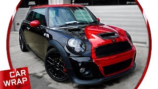 John Cooper Works Mini Chrome Red Car Wrap [upl. by Eelymmij]