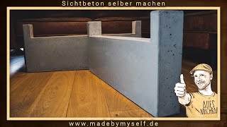 Sichtbeton selber herstellen Beton für Betonplatte perfekt anmischen [upl. by Htebzil435]