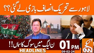 PTI big Surprise in Lahore  News Headlines  01 PM  09 February 2024  GNN [upl. by Annoda]