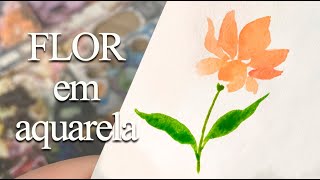 Aquarelas Fáceis para Iniciantes  Pintando Flor em Aquarela 🌸 [upl. by Lidda620]