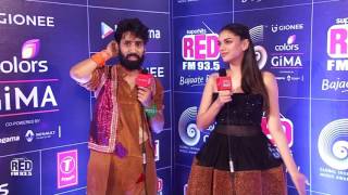 GIMA AWARDS 2016 RED CARPET  Aditi Rao Hydari with KaanPhaad ABHILASH [upl. by Annairb911]