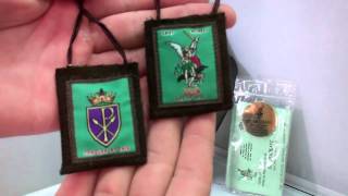 Buy Brown Scapulars of Our Lady of Mount Carmel  St Michael [upl. by Ailemaj]