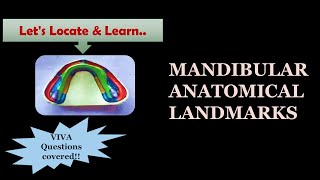 MANDIBULAR ANATOMICAL LANDMARKS  DENTURE BEARING AREA  ANATOMY  PRE CLINICAL PROSTHODONTICS [upl. by Fabozzi]