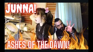 First Time Seeing【 JUNNA 】Through The Fire And Flames DragonForce  Drum Cover  THE WOLF HUNTERZ [upl. by Litsyrk445]