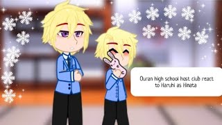 Ouran high school host club react to haruhi as Hinata [upl. by Nadda75]