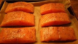 Awesome Salmon Filet Oven Broiled in 7 Minutes [upl. by Osithe]