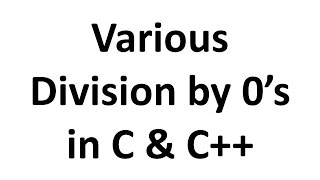 DividebyZero in C programming [upl. by Eceeryt211]