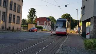 Straßenbahn Halberstadt Betriebshof Einrückfahrt [upl. by Akerdal]