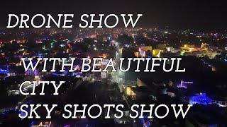 DJI DRONE SHOW WITH SKYSHOTS fireworks fireworkshorts fireworkshow ptake india skyshot sky [upl. by Ekul]