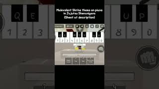 how to play Malevolent Shrine theme on piano in Jujutsu Shenanigans piano jujutsushenanigans [upl. by Mycah995]