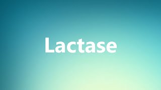 Lactase  Medical Definition and Pronunciation [upl. by Euphemiah]