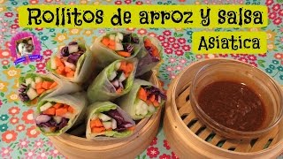 Rollitos vietnamitas con salsa asiatica de mani I Lorenitx [upl. by Ahrens]