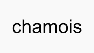 How to pronounce chamois [upl. by Atteugram]