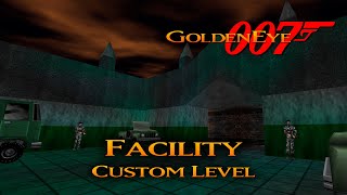 GoldenEye 007 N64  Weapon Facility  00 Agent Custom level [upl. by Nesnaj]