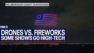 Fourth of July drone shows growing in popularity [upl. by Attenev]