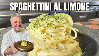 Spaghettini allacqua di limone olio e provolone del monaco  Le ricette di Peppe Guida [upl. by Burkhard]