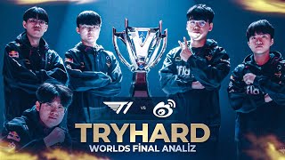 GOAT 4 Kez Worlds şampiyonu tryhard Worlds 2023 final analizi  T1 vs WBG [upl. by Hama889]