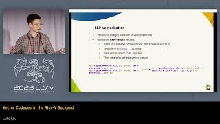 2023 LLVM Dev Mtg  Vector codegen in the RISCV backend [upl. by Waller222]