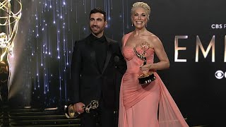 Emmys 2021 Brett Goldstein and Hannah Waddingham Ted Lasso  Full Backstage Interview [upl. by Chor]