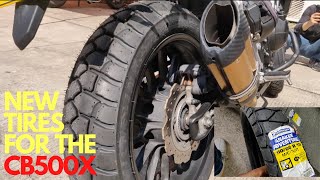 MICHELIN Anakee Adventure Tires Installed On 2019 Honda CB500X [upl. by Bron701]