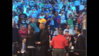 Lavar Ball is SAVAGE Gets Booed throws BBB hat in crowd at 2017 NBA draft [upl. by Yraunaj]