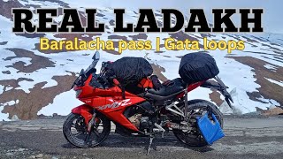 Ladakh 2024  Baralacha Pass  Lachungla Pass  Gata loops  Nakeela Pass  Hero Karizma xmr 210 [upl. by Tyoh]