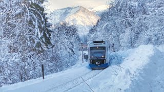 Bayerische Oberlandbahn am verschneiten Schliersee [upl. by Ilahtan]