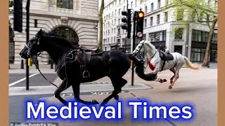 Medieval Times  Spooked 🐎🐴🧲trending UK britishroyal britishroyalfamily Medieval fyp viral [upl. by Eitak]