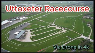 Uttoxeter Racecourse  Staffordshire uk 4k drone footage dji mccoy francombe [upl. by Annayoj828]