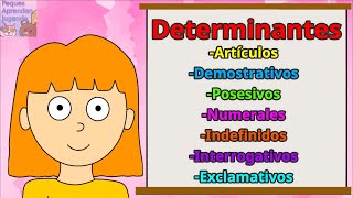 Los determinantes para niños Tipos de determinantes Peques Aprenden Jugando [upl. by Llenrahc]