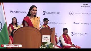 Convocation Address  Miss Manushi Chhillar  Parul University [upl. by Aniuqaoj]