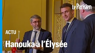 La fête juive dquotHanouka célébrée à lÉlysée Macron crée la polémique [upl. by Laure400]